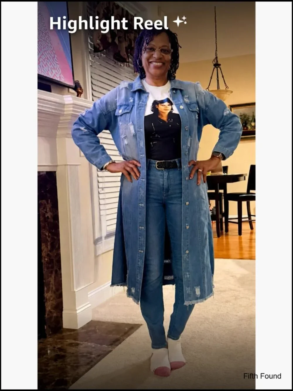 Shredded Distressed Long Denim Duster Coat Jacket Womens Oversized - Picture 7 of 7